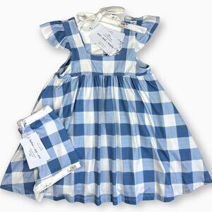 NWT Omi Jo Sz 4 Blue Buffalo Check Heart tunic & Blooms Shorts Set